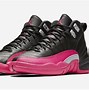 Image result for Pink N Black Jordan 12