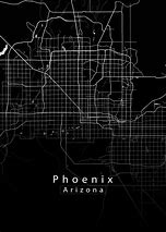 Image result for Phoenix Arizona in Black and White On a Map