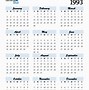 Image result for Monthly Calendar 1993