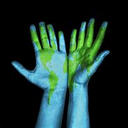 Image result for Image of Hands with World Painted On Them