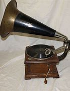 Image result for Antique Record Player with Horn