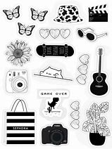 Image result for Aesthetic Clip Art Black and White 4x4