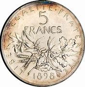 Image result for 5 Francs Austrian 1898