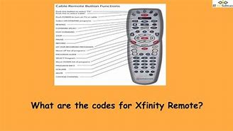 Image result for Xfinity Universal Remote Codes