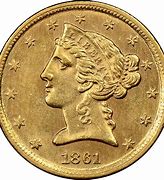 Image result for 1861 Coin 5 Cent