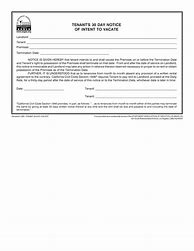 Image result for 30 Day Notice to Vacate Template