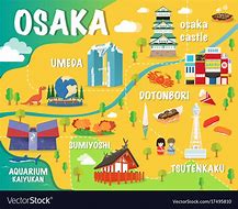 Image result for Japan Map Cities and Towns and Osaka