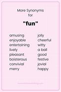 Image result for Synonyms of Fun