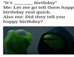 Image result for Kermit Happy Birthday Meme
