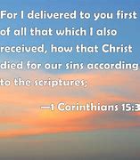 Image result for 1 Corinthians 15 3