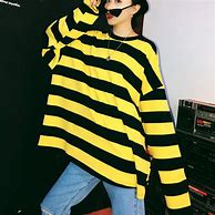 Image result for Yellow and Black Striped Sweater