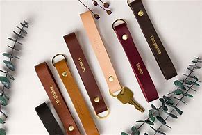 Image result for Leather Strap Keychain with Clip