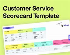 Image result for Customer Service Scorecard Template