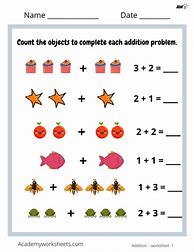 Image result for Addition Worksheets with Sums to 10