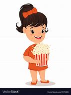 Image result for Cartoon Holding Popcorn