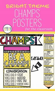 Image result for Free Champs Posters for Classroom