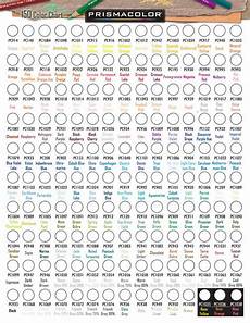 Prismacolor 150 Premier Colored Pencil Chart By
