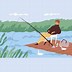 Image result for Cartoon Fisherman Fishing