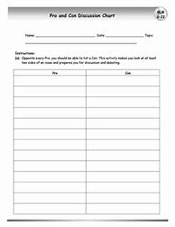 Image result for Pros and Cons List Template