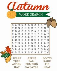 Image result for Word Search Fall Printable Large Font