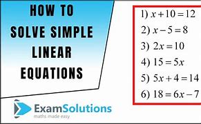 Image result for How to Solve a Linear Equation Khan