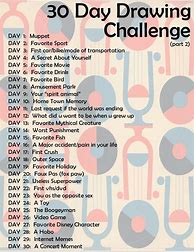 Image result for 30 Drawing Challenge
