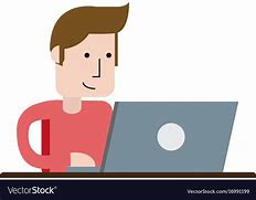 Image result for Looking at Computer Vector