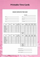 Image result for Printable Time Cards