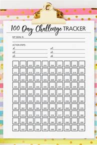 Image result for 100 Days Challenge Chart