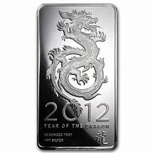 Image result for 2012 Year of the Dragon 20G Silver Bar