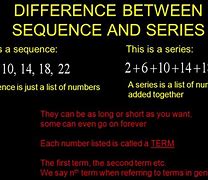 Image result for Difference Between Sequence and Series in Mathematics