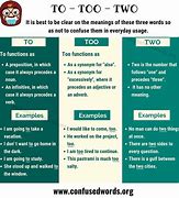 Image result for Correct Way to Use Too