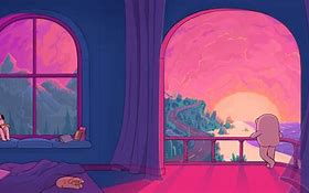 Image result for Purple Aesthetic Cartoon