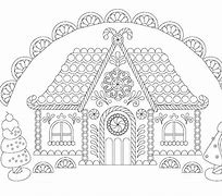 Image result for Detailed Gingerbread House Coloring Pages