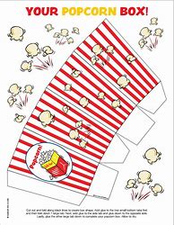 Image result for Printable Pop Corn Box