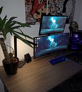 Image result for Stacked Dual Monitor Setup