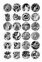 Image result for Art Nouveau Black and White