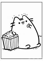 Image result for Pusheen Cat Eating Pizza