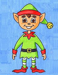 Image result for Elf Drawings for Kids