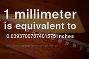 Image result for The Difference Between Millimeters and Inches
