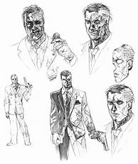 Image result for 2 Face From Batman Drawing