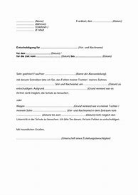 Image result for Entschuldigungsschreiben Schule