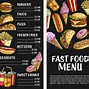 Image result for Fast Food Menu
