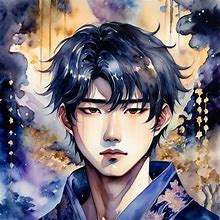 Image result for Watercolor Anime Boy