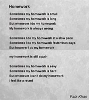 Image result for Poems About Homework