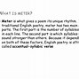 Image result for Meter Poem Examples