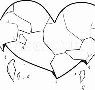 Image result for Shattered Broken Heart Drawing