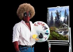 Image result for Bob Ross Afro Cartoon