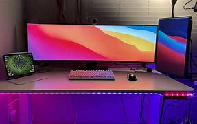 Image result for Laptop with Ultra Wide Monitor Setup