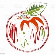 Image result for Red Apple Line Art